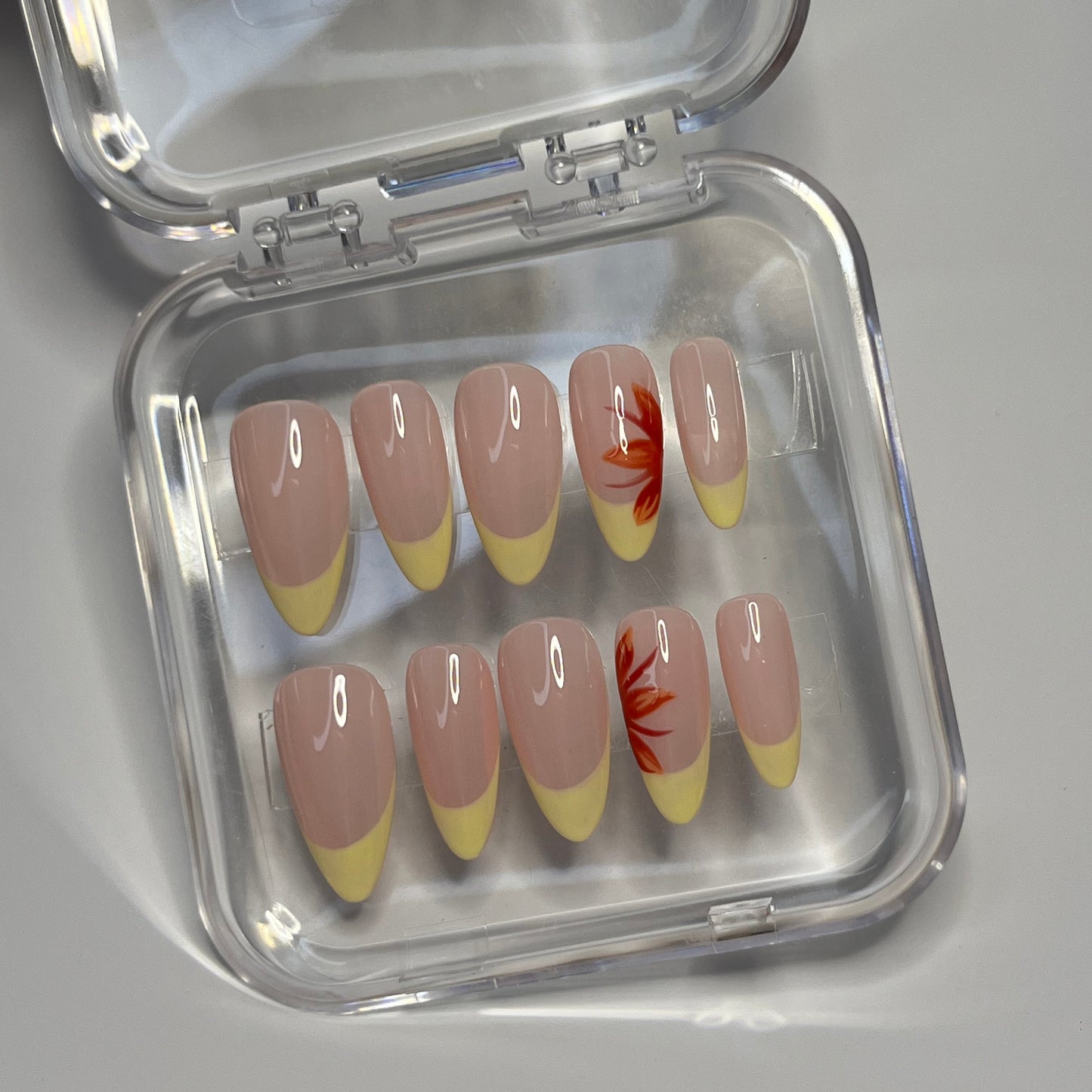 Hibiscus flower press on nails