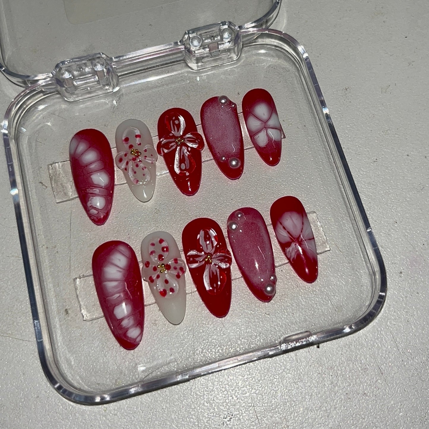 Hibiscus press on nails