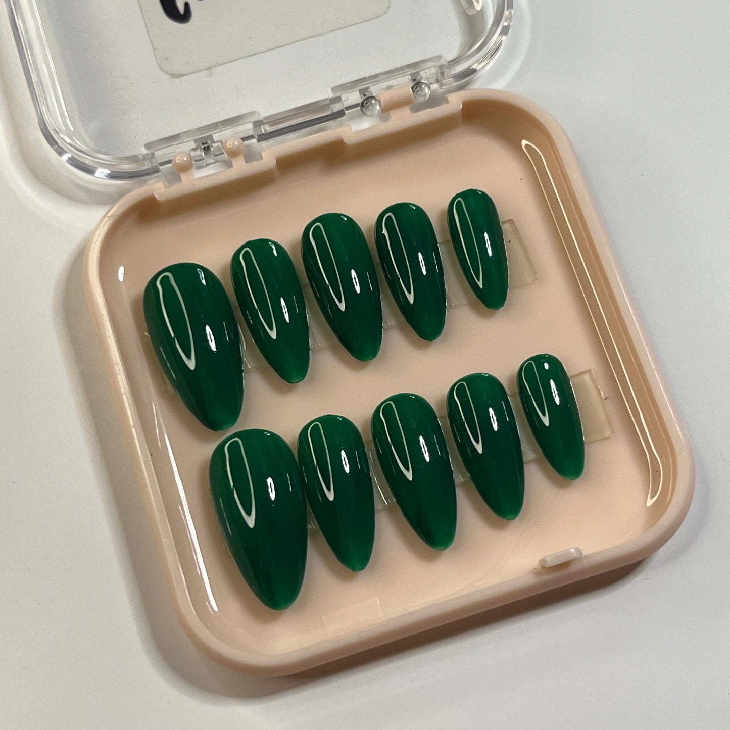 Grass green press on nails