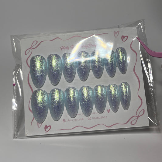 Glitter glaze press on nails