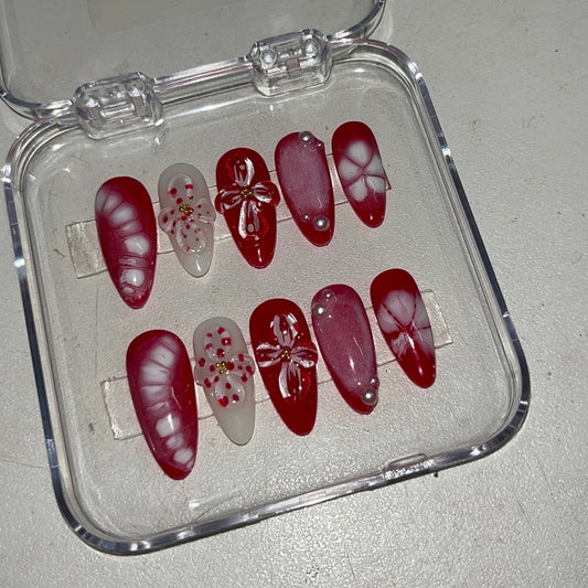 Hibiscus press on nails